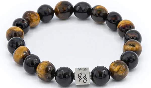 Tigers Eye & Onyx Natural Gemstone Centerpiece Set