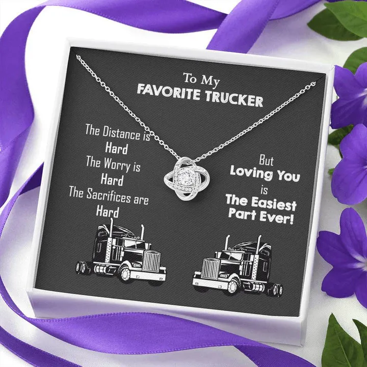 To My Trucker Wife My Day Starts And Ends With You Heart Necklace Valentine Day Gift For Her