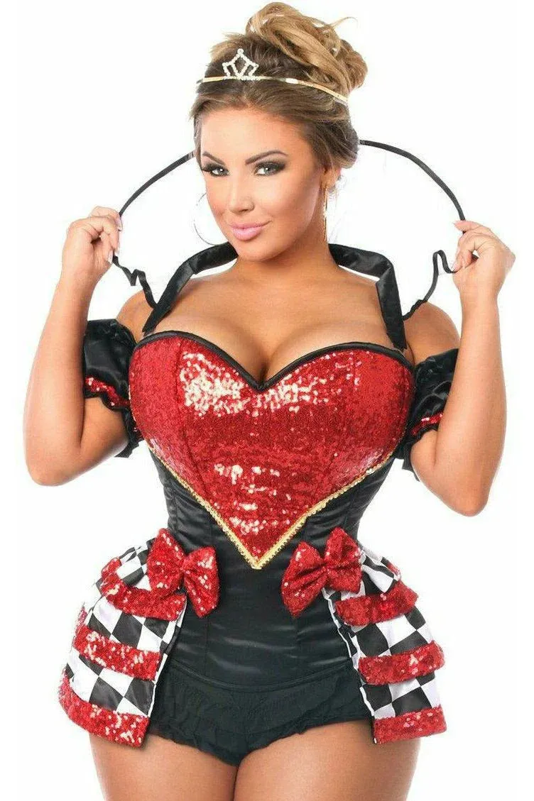 Top Drawer 6 PC Royal Red Queen Corset Costume