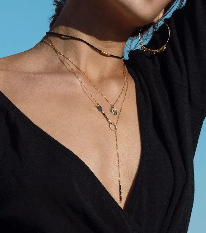 Tosca Choker Necklace ~ Black Spinel