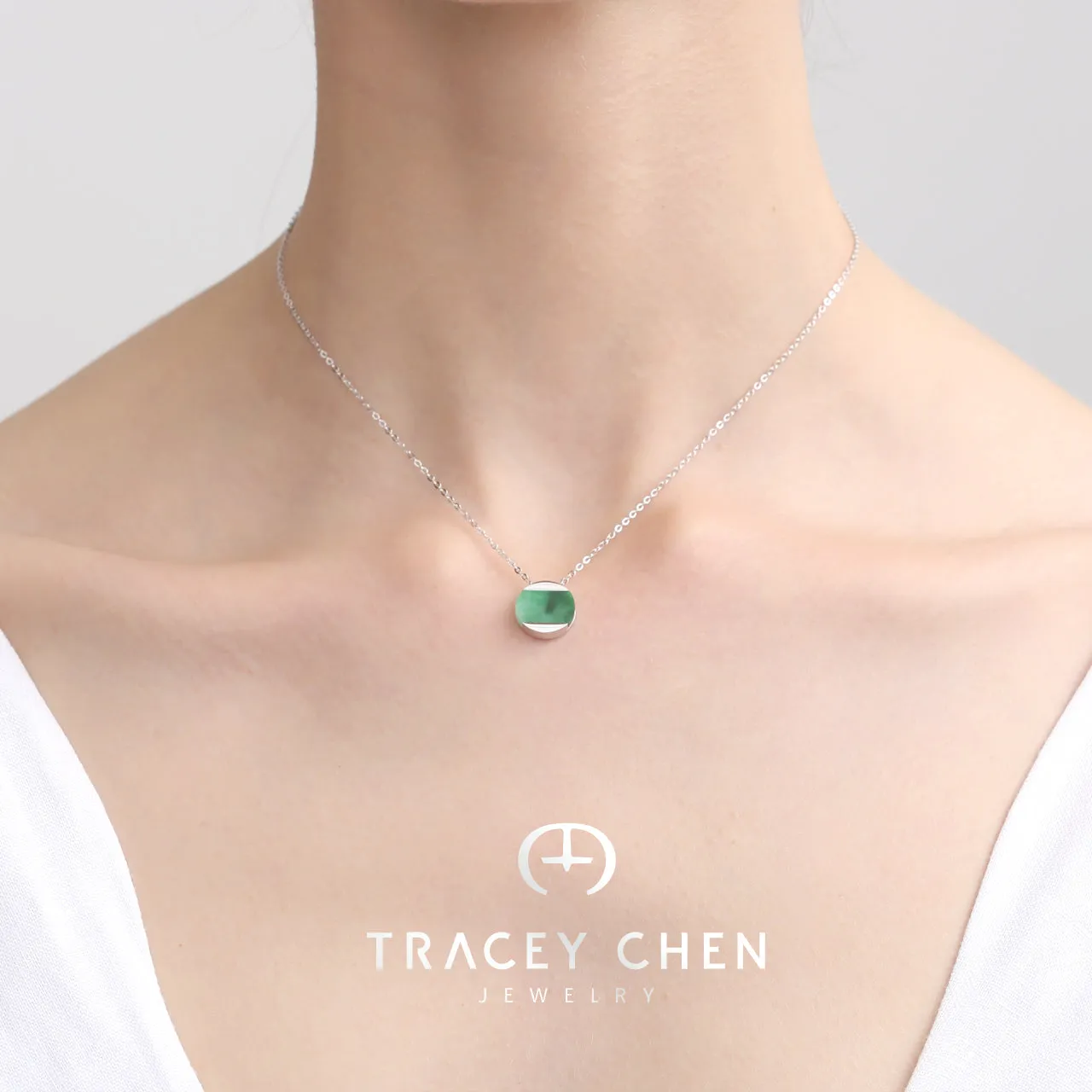 TRACEY CHEN | Necklace | Circle Jade Necklace