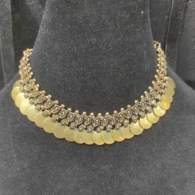 Tribal Vintage Golden Coins Choker Necklace