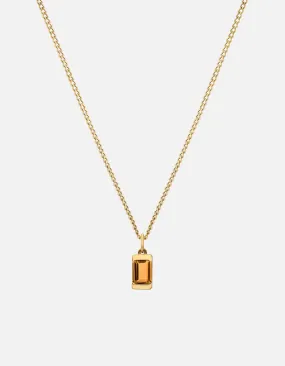 Valor Citrine Necklace, Gold Vermeil