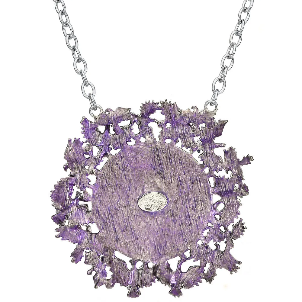 Venus Illusion Murder Of Crows Necklace Ornament (Silver Ox/Violet Illusion)