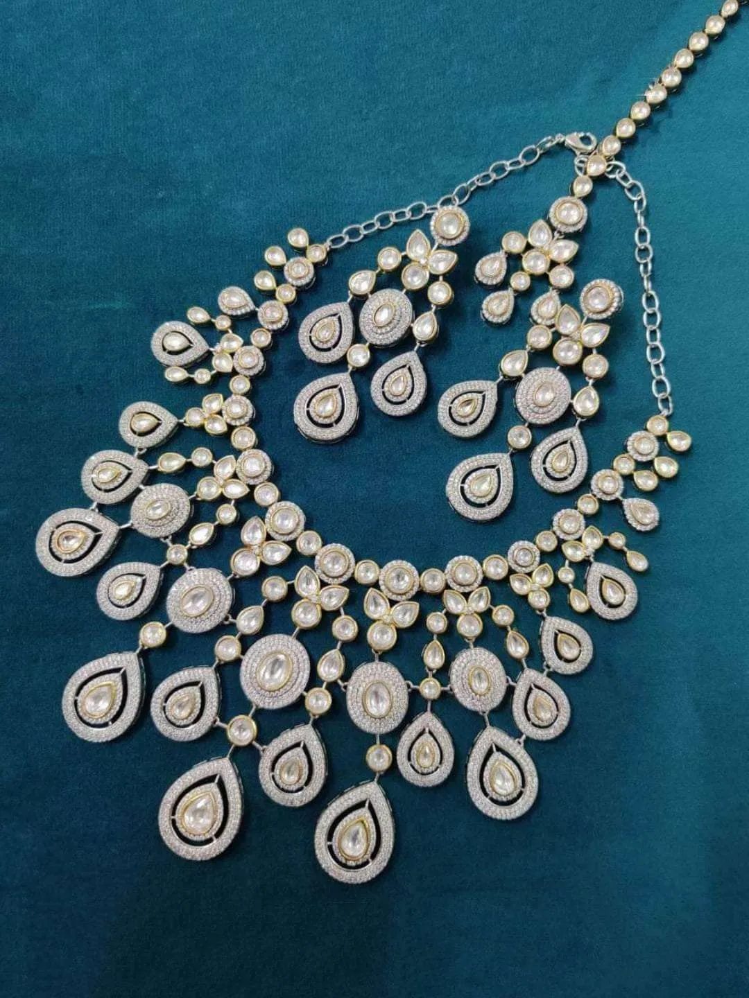 Victorian Polki Kundan And Ad Necklace Set