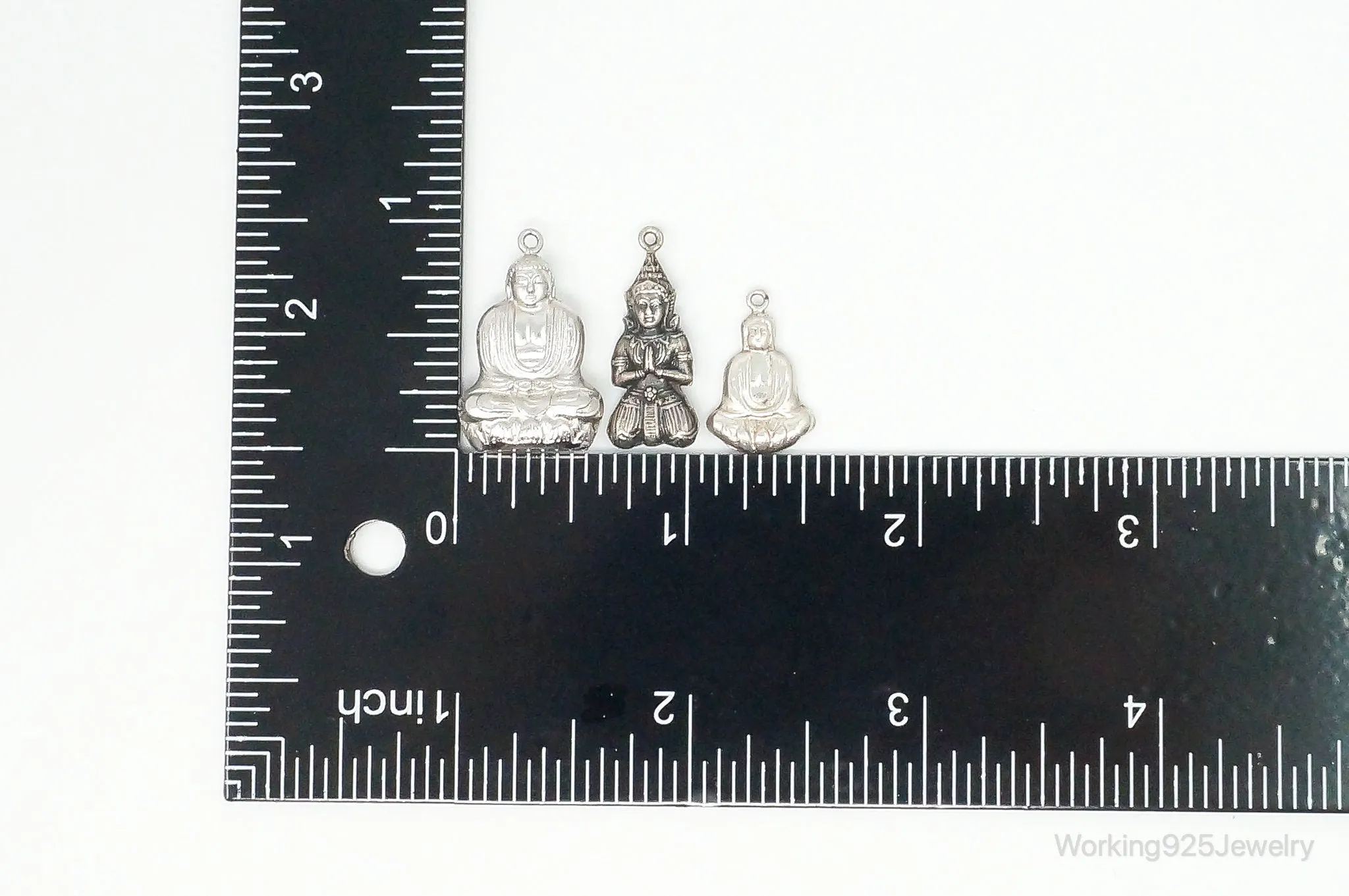 Vintage Buddha Sterling Silver Charms Lot