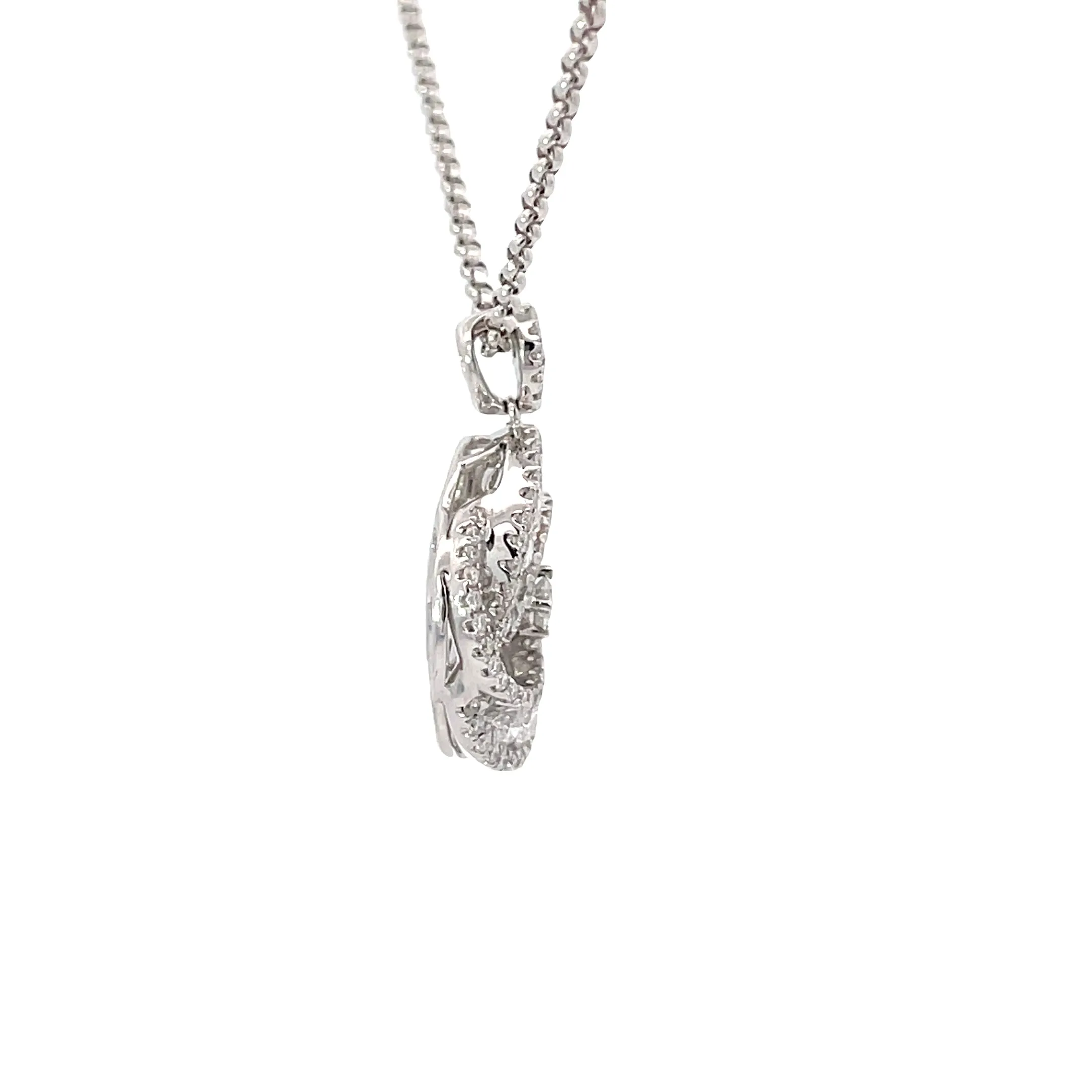 White Gold Diamond Love Knot Necklace