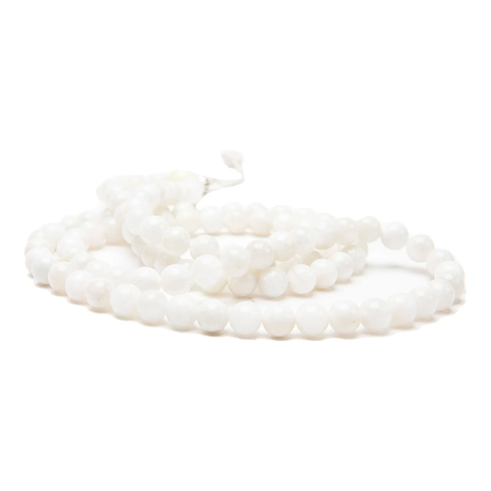 White Moonstone Mala, 108 beads