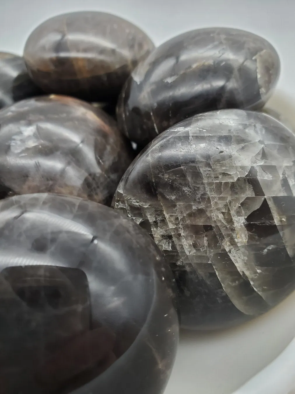 Witch's Way Black Moonstone Palm Stone