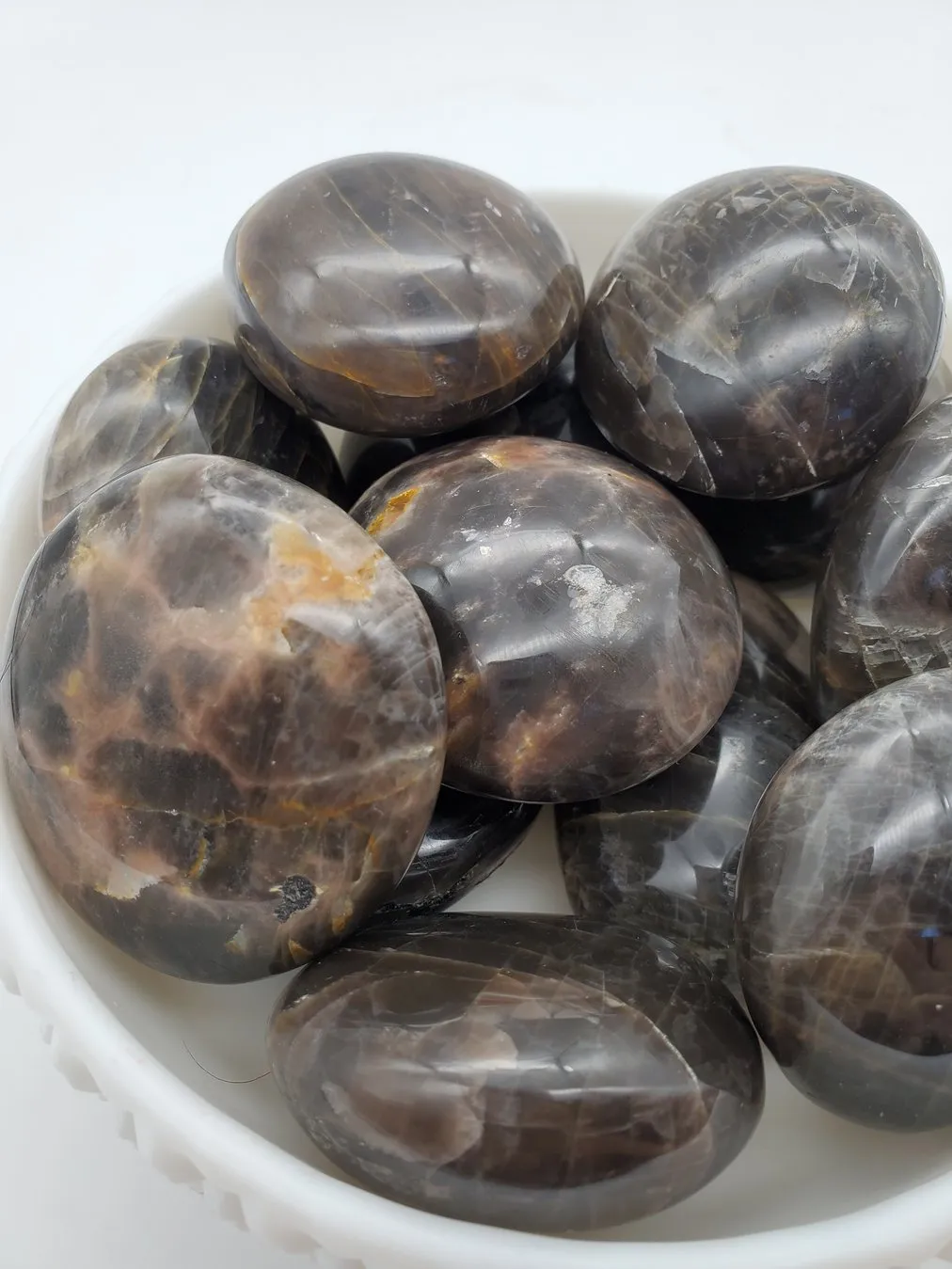 Witch's Way Black Moonstone Palm Stone