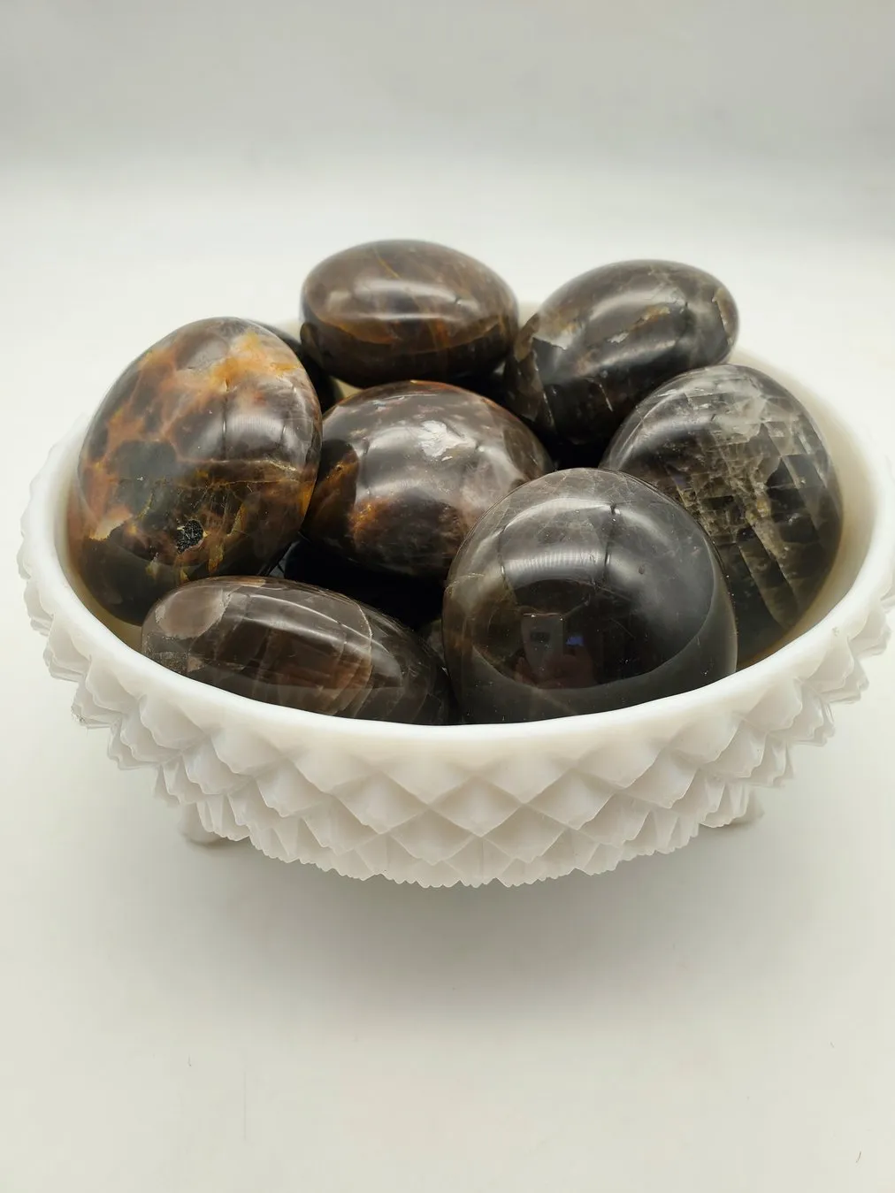 Witch's Way Black Moonstone Palm Stone