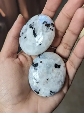 Witch's Way Rainbow Moonstone Palm Stone