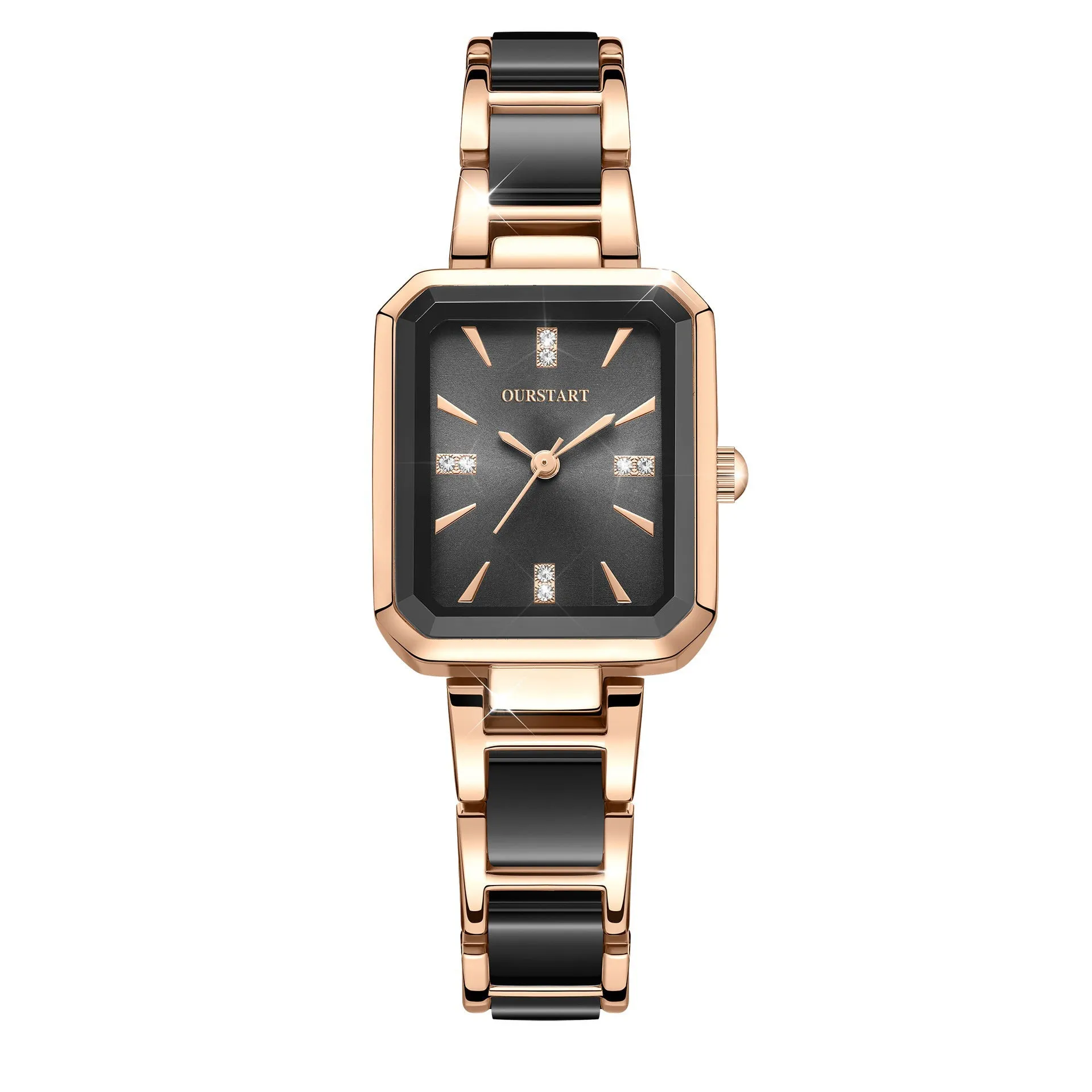 Women's watch student new square temperament alloy set diamond fashion waterproof watch