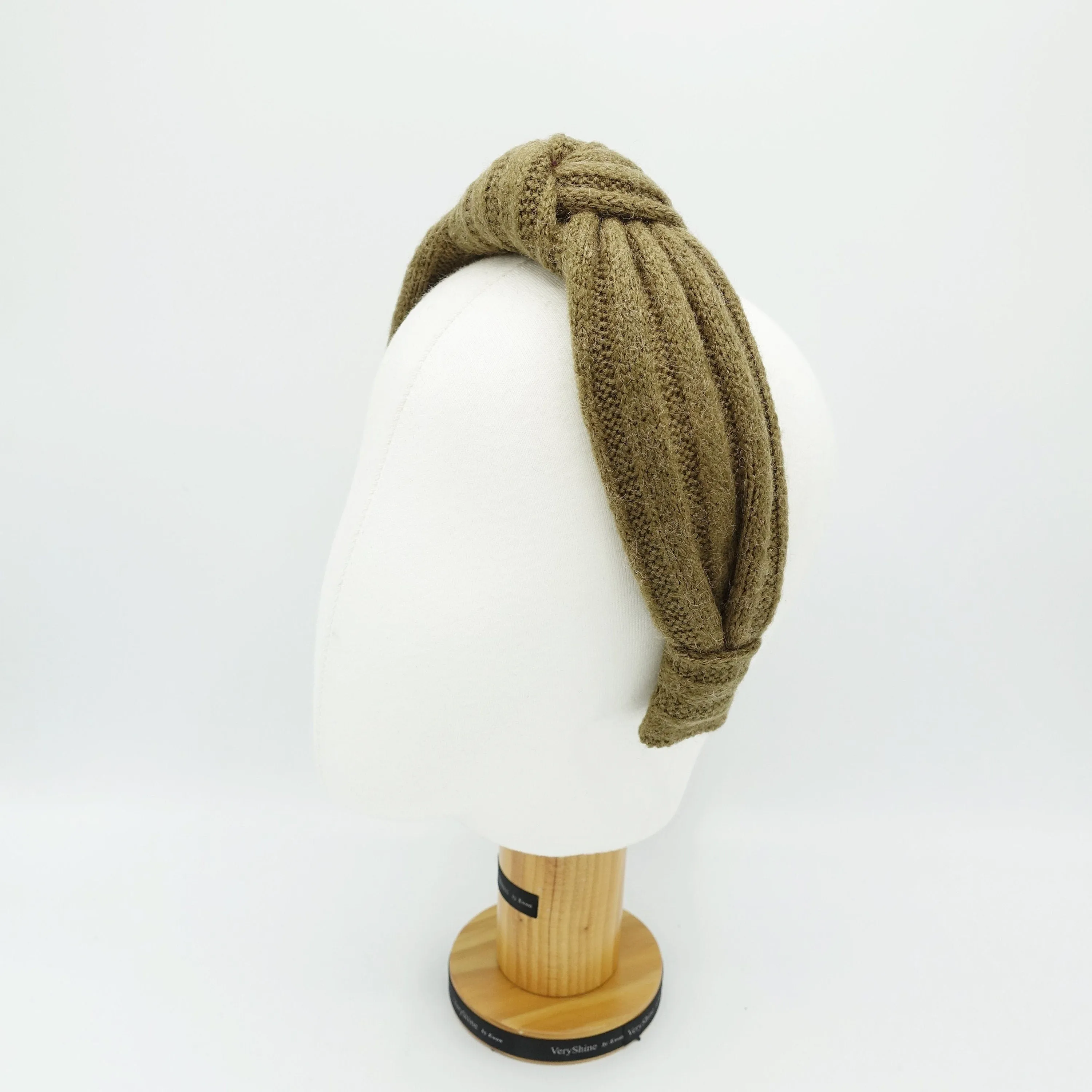 wool knit headband top knot hairband Fall Winter hair accessory for women