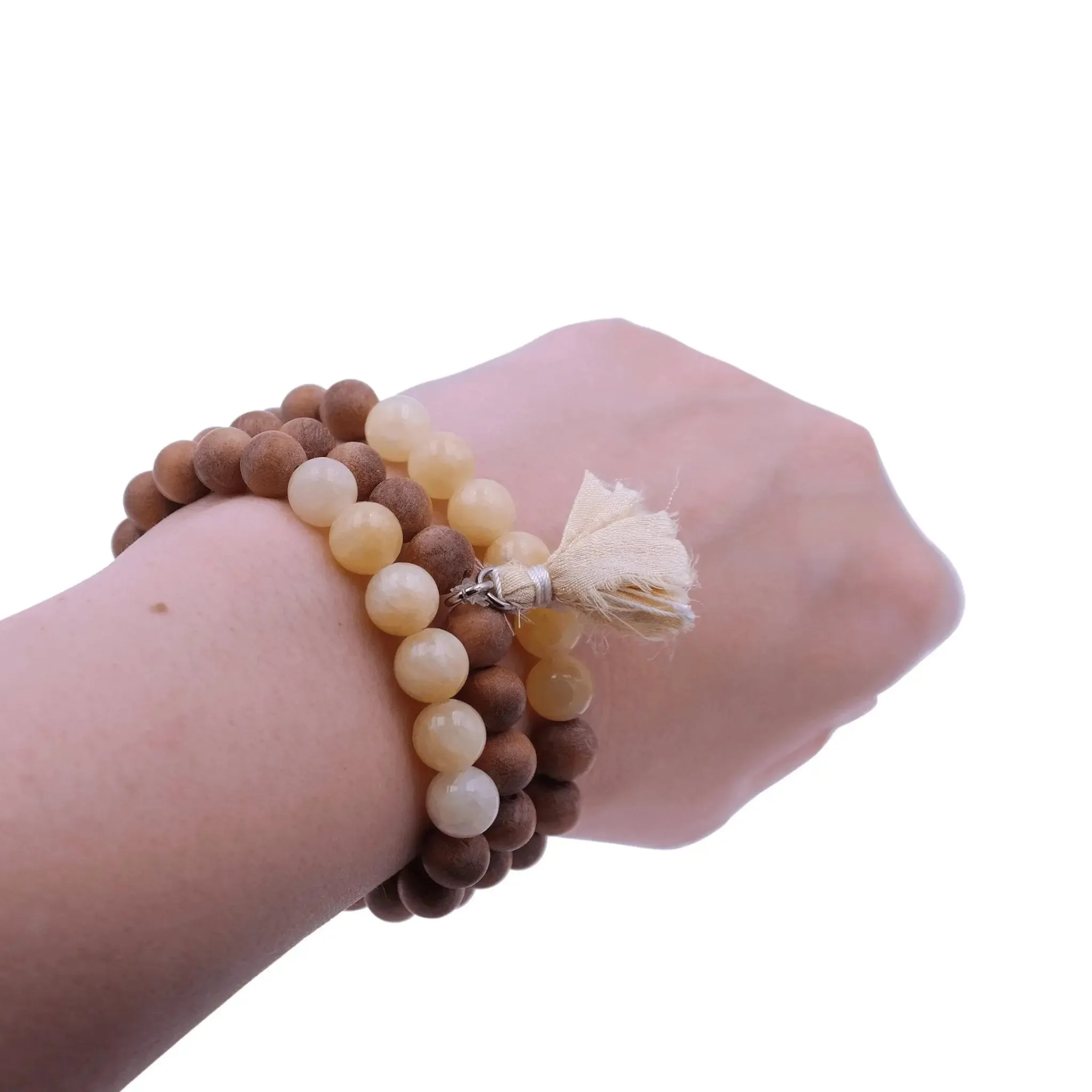 Yellow Jade Bracelet with Sandalwood - Joy Bracelet