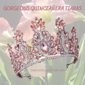 You are the Queen Bridal or Quinceañera Luxury Crystal Tiara-Crown- Assorted Colors