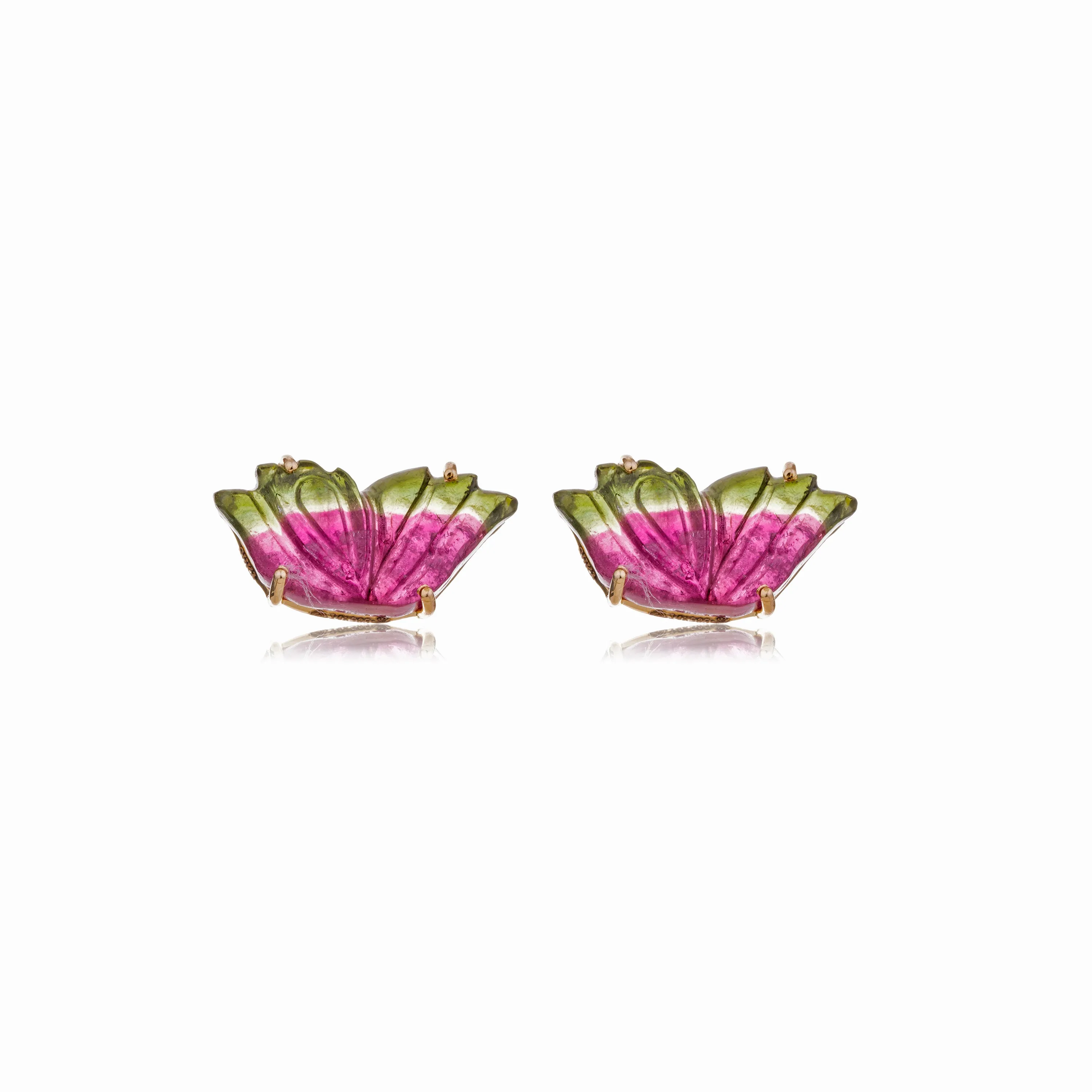 Zoya, Titli Watermelon Tourmaline Butterfly Wings, 14K Gold